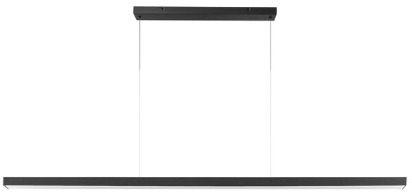 LED závesná lampa čierna kovová lineárna 180 cm industriálny moderný štýl kuchyňa jedáleň