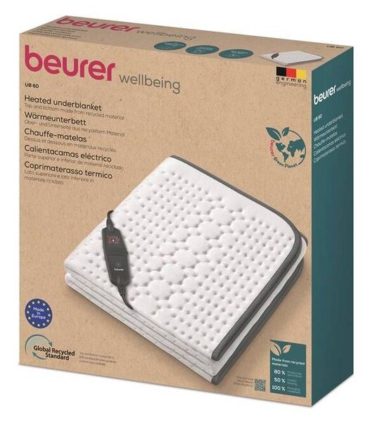 Beurer UB 60 Vyhrievaná prikrývka 150 × 80 cm, 4 stupne teploty