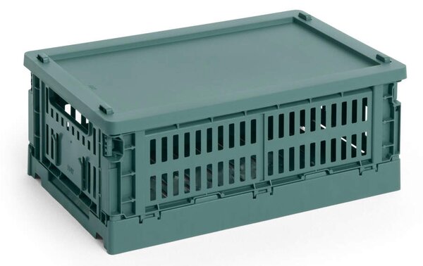HAY Plastové veko Colour Crate Small, dark green