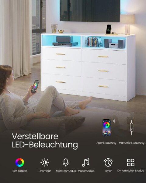 Komoda CUSTOS s LED podsvietením LTS316WB01