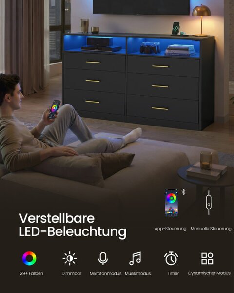 Komoda CUSTOS s LED podsvietením LTS316BC01