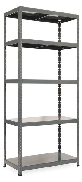 Policový regál 1+1 ZADARMO, 1800x900x400 mm, 5 políc, nosnosť police 175 kg, RAL 7031