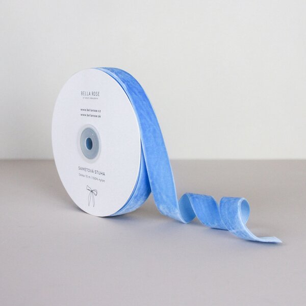 Zamatová stuha 2 cm – Sky Blue (10 m)