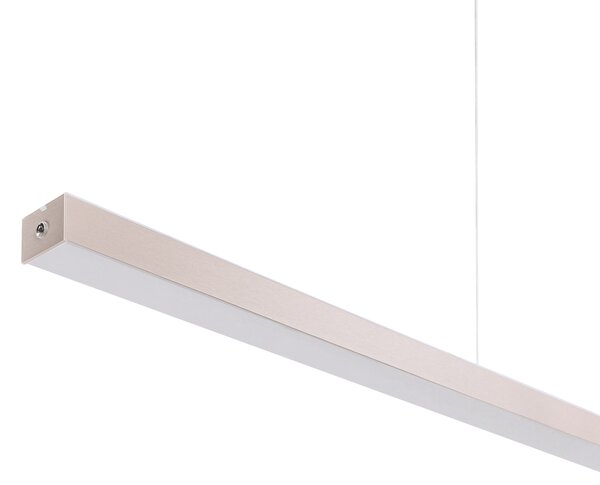 LED závesná lampa medená kovová lineárna 160 cm industriálny moderný štýl kuchyňa jedáleň
