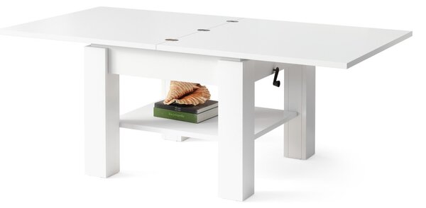 CLEO biely, rozkladací, zdvíhací konferenčný stôl, stolík