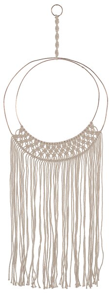 Dekorácia na stenu béžový vzor pletenie 50 x 136 cm v štýle boho