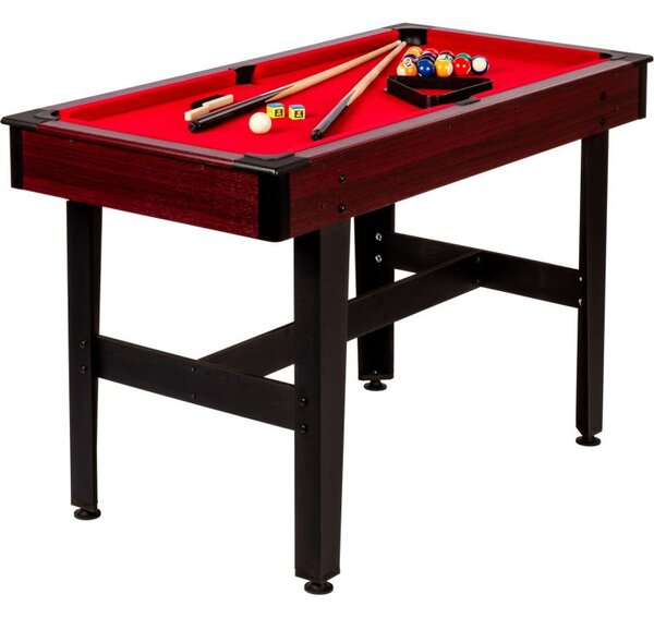 GamesPlanet® biliardový stôl COMPACT, červený, 4ft
