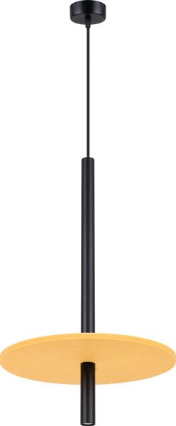 Sollux SL.1880 - Závesný luster FELTRO na lanku 1xG9/8W/230V čierna/žltá