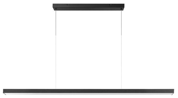 LED závesná lampa čierna kovová lineárna 160 cm industriálny moderný štýl kuchyňa jedáleň