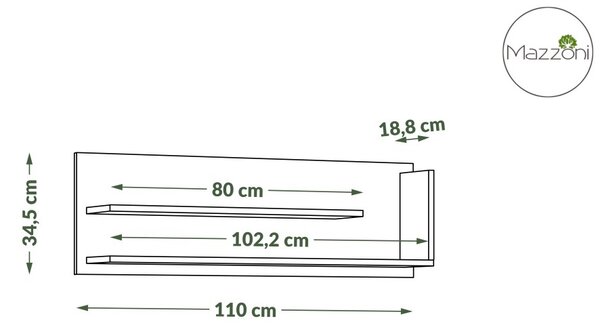 FOLK PW-110, závesná polica