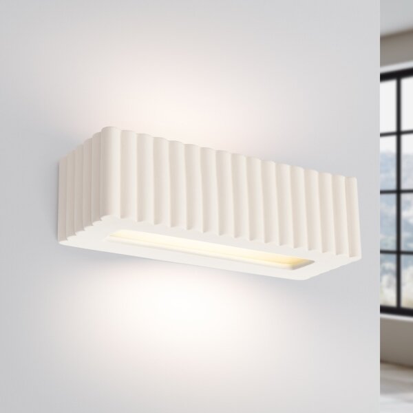 Sollux SL.1885 - Nástenné svietidlo RIGATA 1xE27/15W/230V keramika/biela