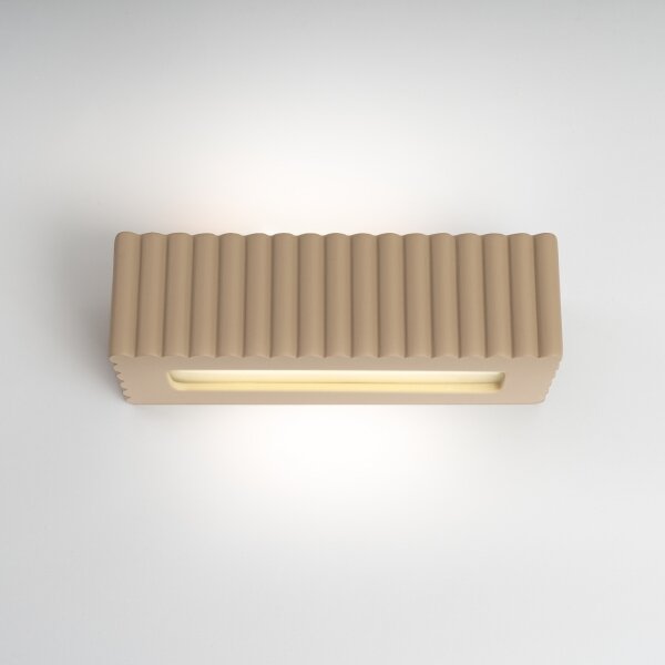 Sollux SL.1887 - Nástenné svietidlo RIGATA 1xE27/15W/230V keramika/taupe