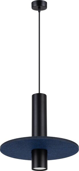 Sollux SL.1884 - Závesné svietidlo PELTA na lanku 1xGU10/10W/230V čierna/modrá