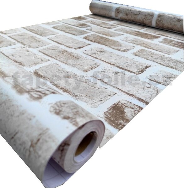 Samolepiace tapety tehla svetlo hnedá 45 cm x 10 m IMPOL TRADE T33 Samolepiace tapety