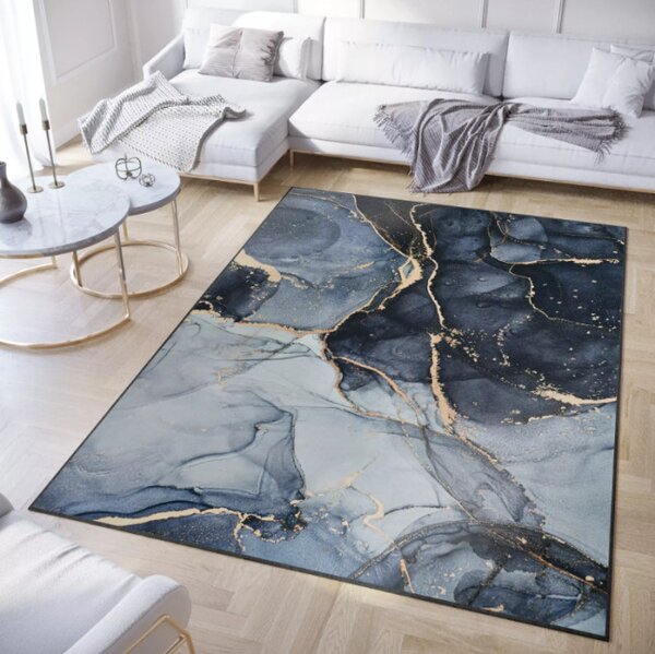 Koberec CRYSTAL PRINT CR-6 sivý / čierny