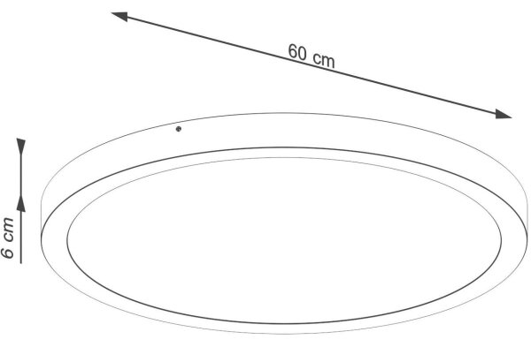 Sollux SL.1248 - LED stropné svietidlo ONYX, 48 W / 230 V, priemer 60 cm, čierne
