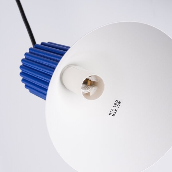 Sollux SL.1875 - Luster na lanku ESTRIA 3xE14/10W/230V pr. 30 cm modrá