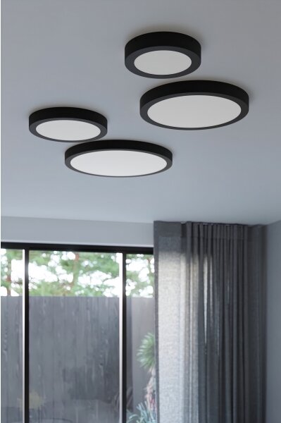 Sollux SL.1248 - LED stropné svietidlo ONYX, 48 W / 230 V, priemer 60 cm, čierne