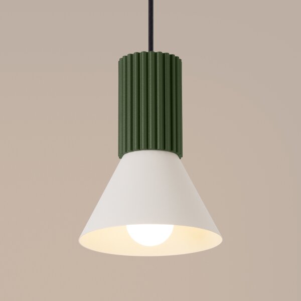 Sollux SL.1872 - Luster na lanku ESTRIA 1xE14/10W/230V, priemer 14 cm, zelený