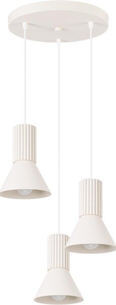 Sollux SL.1871 - Závesný luster ESTRIA na lankách 3xE14/10W/230V, priemer 30 cm, krémový
