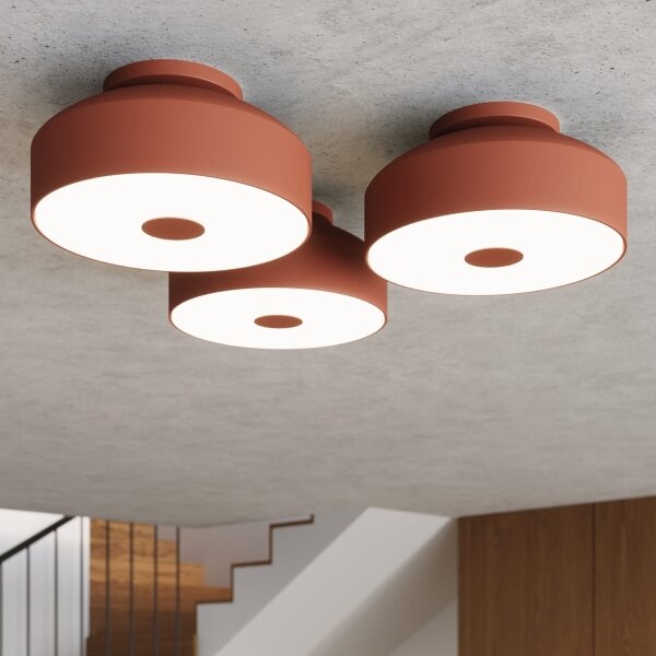 Sollux SL.1681 - Stropné svietidlo OMIQ 4xE27/15W/230V pr. 30 cm červené