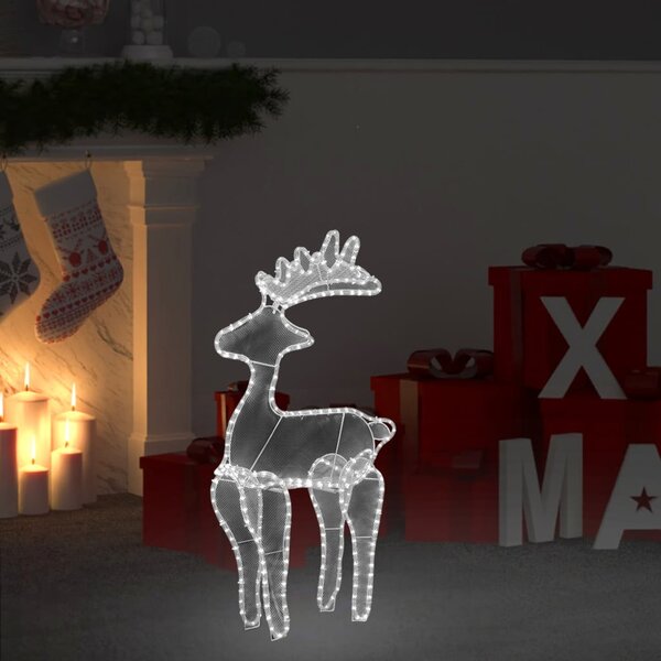Vianočná sieťovinová dekorácia so sobom 306 LED 60x24x89 cm