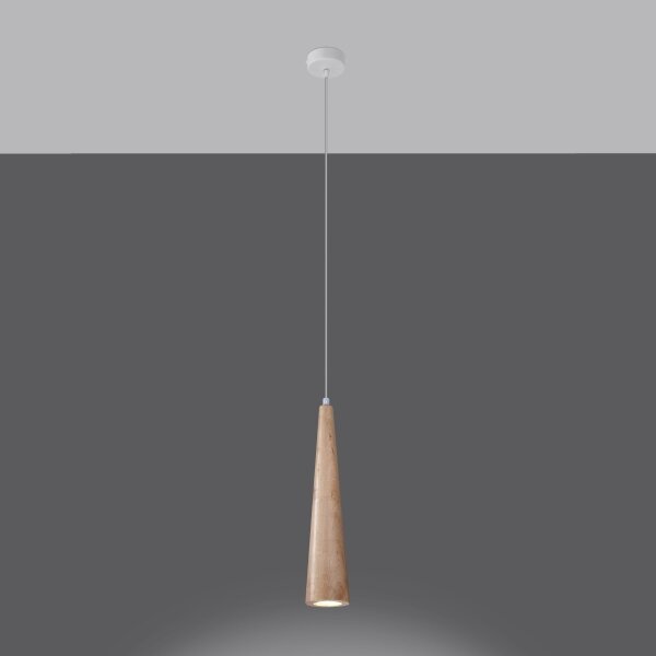 Sollux SL.1100 - Závesný luster SULA na lanku 1xGU10/10W/230V priemer 8 cm béžový