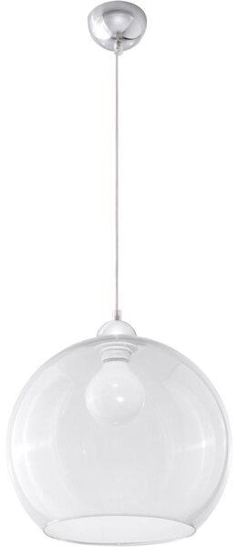 Sollux SL.0248 - Závesné svietidlo na kábli BALL 1xE27/15W/230V pr. 30 cm číre/lesklý chróm