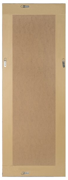 Nástenné zrkadlo čierna syntetický materiál sklo 50 x 130 cm matný povrch obdĺžnikový tvar moderný štýl obývačka spálňa