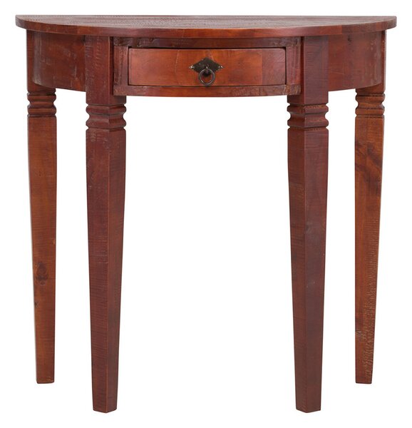 Massive home | Hnědý konzolový stolek z masivní borovice Catalina hnědý MH0337W