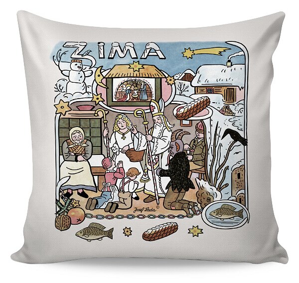 Obliečky Zeměklíč - Zima Bavlna deluxe digitál 1x 140/200, 1x 70/90