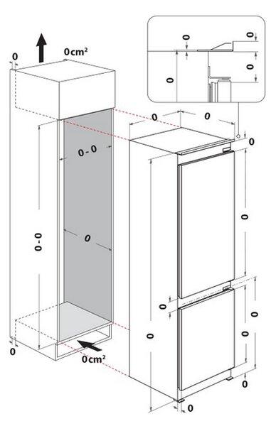 Whirlpool WHK2 5292 B4E - Chladnička kombinovaná zabudovateľná