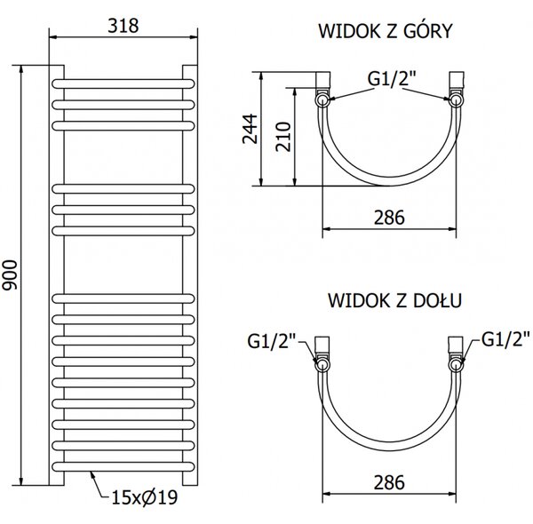 Mexen Eros, elektrické vykurovacie teleso 900 x 318 mm, 300 W, čierna, W112-0900-318-2300-70