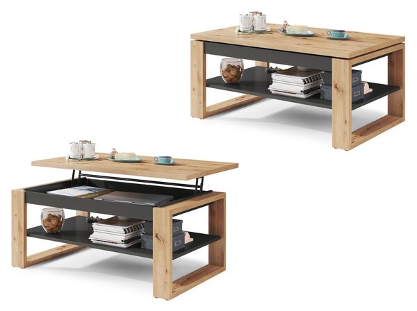 NUO dub artisan / antracit, konferenčný stolík