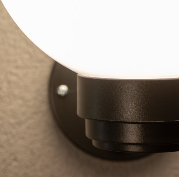 Brilagi-LED RGBW Vonkajšie nástenné svietidlo HARBOR 1xE27/9W/230V IP33 čierna/biela