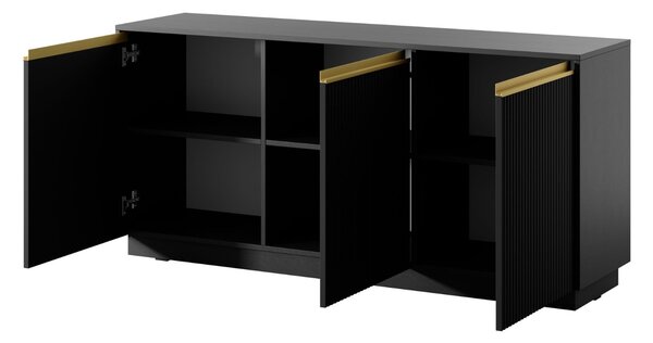 KOMODA CLAIRE 3D ČIERNA 154 cm