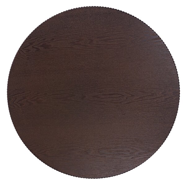 Kávový stolík Corbi 80 cm do obývačky - tmavý orech / čierny mat