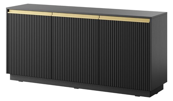 KOMODA CLAIRE 3D ČIERNA 154 cm