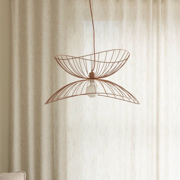 Globen Lighting Závesné svietidlo RAY, ružové, Ø 70 cm, kov, Fialová / ružová, Obývacia izba / jedáleň, kov, Moderný, Závesné svietidlo