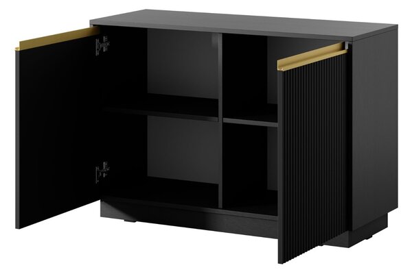 KOMODA CLAIRE 2D ČIERNA 103 cm