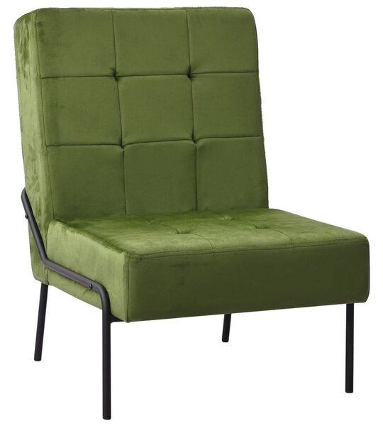 Relaxačná stolička 65x79x87 cm svetlozelená zamatová