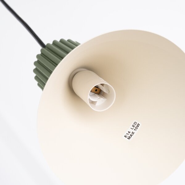 Sollux SL.1872 - Luster na lanku ESTRIA 1xE14/10W/230V, priemer 14 cm, zelený
