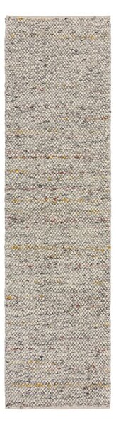 Krémový ručne tkaný behúň s prímesou vlny 60x230 cm Minerals – Flair Rugs