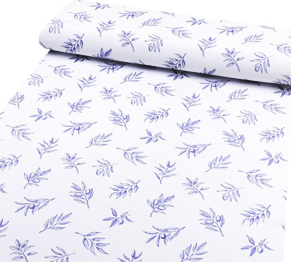 Biante Teflónové prestieranie na stôl TF-114 Modré olivové vetvičky na bielom 30x40 cm