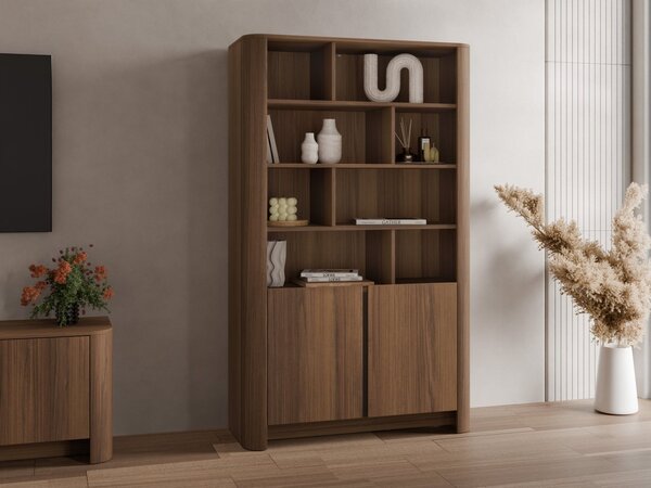 Mirjan24 Regál Grisez RG103, Farby:: orech warmia / orech warmia + čierna 5903211501838