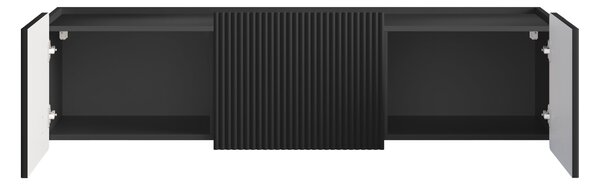 Závesný TV stolík Malmi 150 cm - čierny mat / zlatá