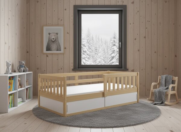HRUŠKA Posteľ SMART 160x80 - Borovica s úložným priestorom