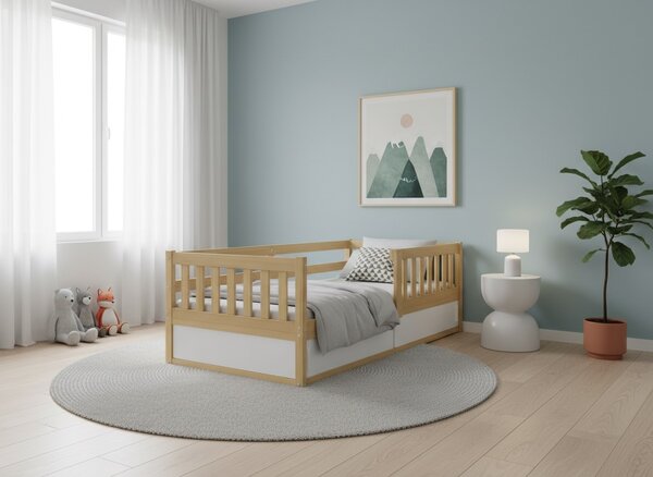HRUŠKA Posteľ SMART 160x80 - Borovica s úložným priestorom