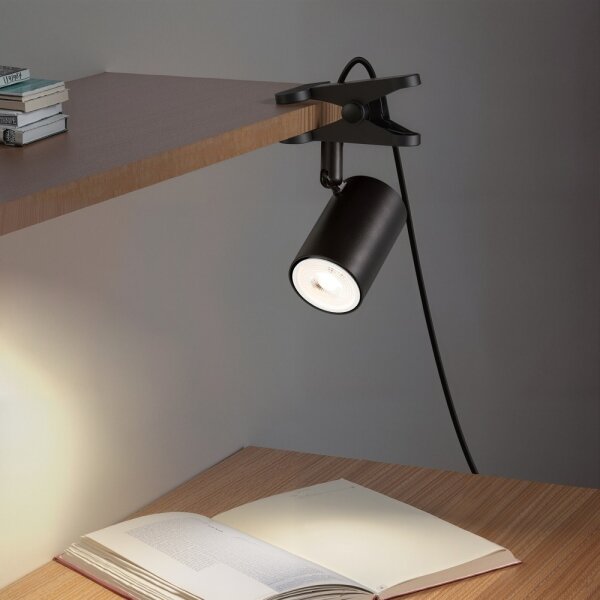 Immax NEO 08291L - Lampa s klipom PUNTO 1xGU10/9W/230V čierna