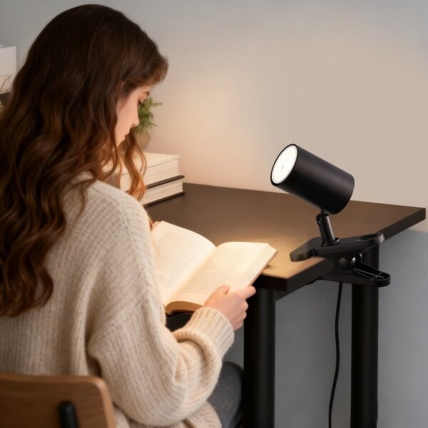 Immax NEO 08291L - Lampa s klipom PUNTO 1xGU10/9W/230V čierna